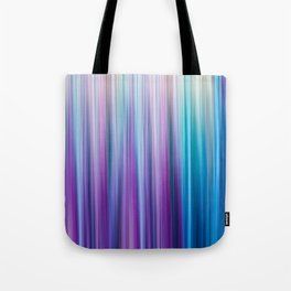 Abstract Purple and Teal Gradient Stripes Pattern Tote Bag