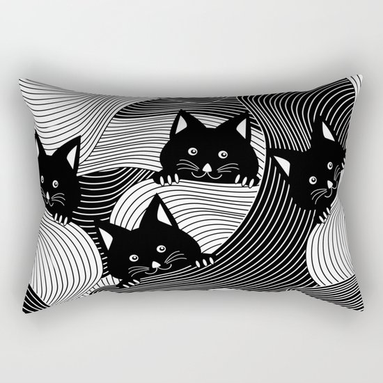 Hidden Kitties Rectangular Pillow
