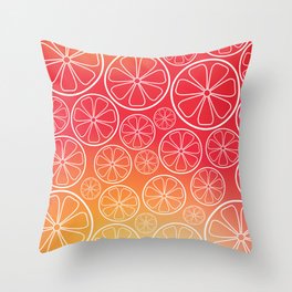 Citrus slices (red/orange) Throw Pillow