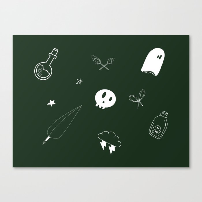Witchcraft - Green Canvas Print