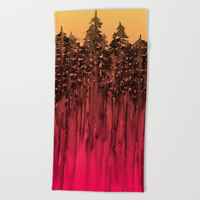Forest Through The Trees 12 Hot Pink Magenta Orange Black