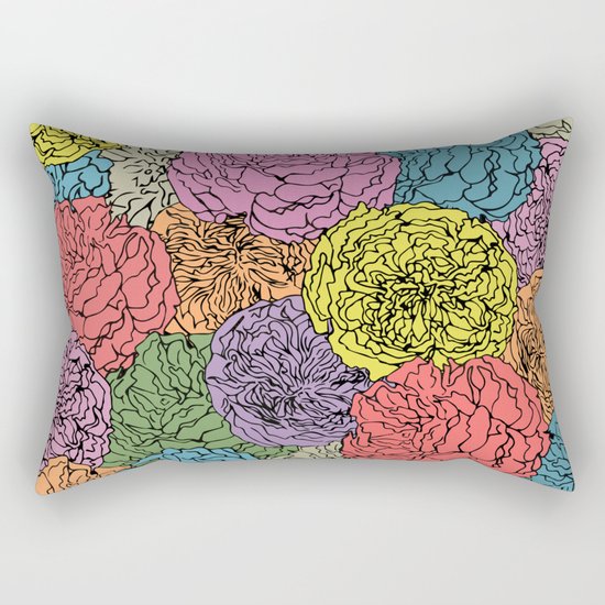 LONG LIVE THE SPRING! (abstract tropical flowers) Rectangular Pillow