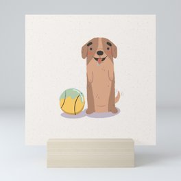 Cute Playful Puppy Mini Art Print