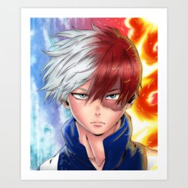 Todoroki Art Prints For Any Decor Style Society6