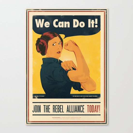 Leia the Riveter 2: The Alliance Strikes Back Canvas Print