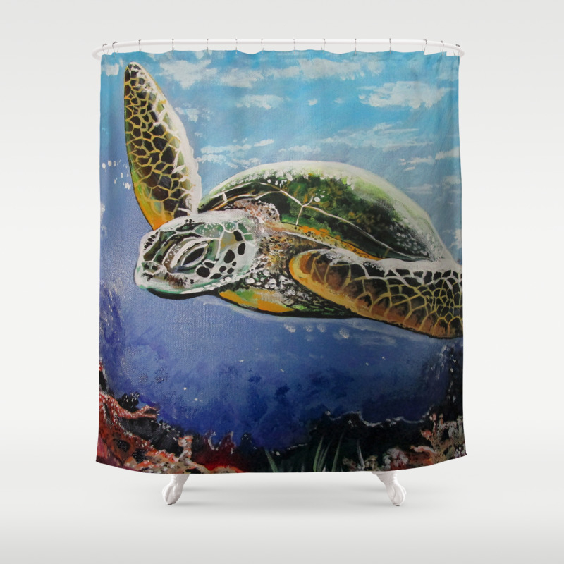 Sea Turtle Shower Curtain By Adamzworld Society6