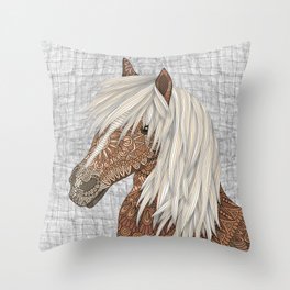 Haflinger Horse Throw Pillow
