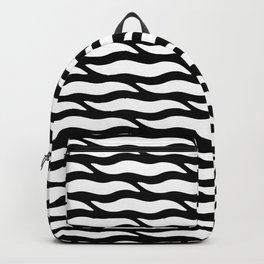 Tiger Wild Animal Print Pattern 352 Black and white Backpack