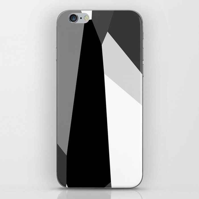 Black White and Gray Abstract iPhone Skin