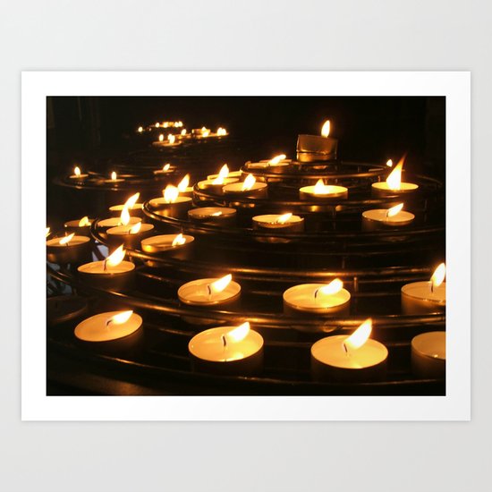 Joan of Arc's Candles Art Print