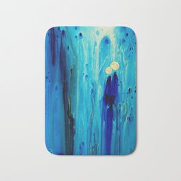 Never Alone - Blue Abstract Art By Sharon Cummings Bath Mat | Abstract, Marriage, Christian, Hopeful, Lightblue, Gift, Hope, Engagement, People, Faith 