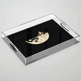 Moon Half Moon Astronaut Space Acrylic Tray