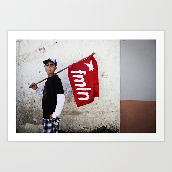 Red Flag Art Print