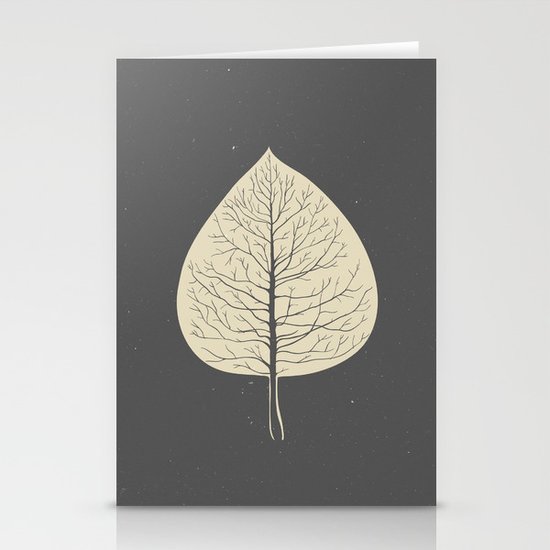 Tree-leaf Stationery Cards