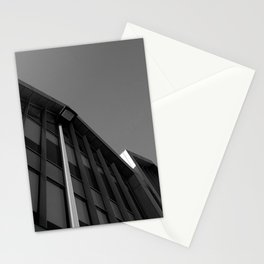 black and white building abstract Stationery Cards