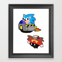 Sonic stole Eggmans property! Framed Art Print