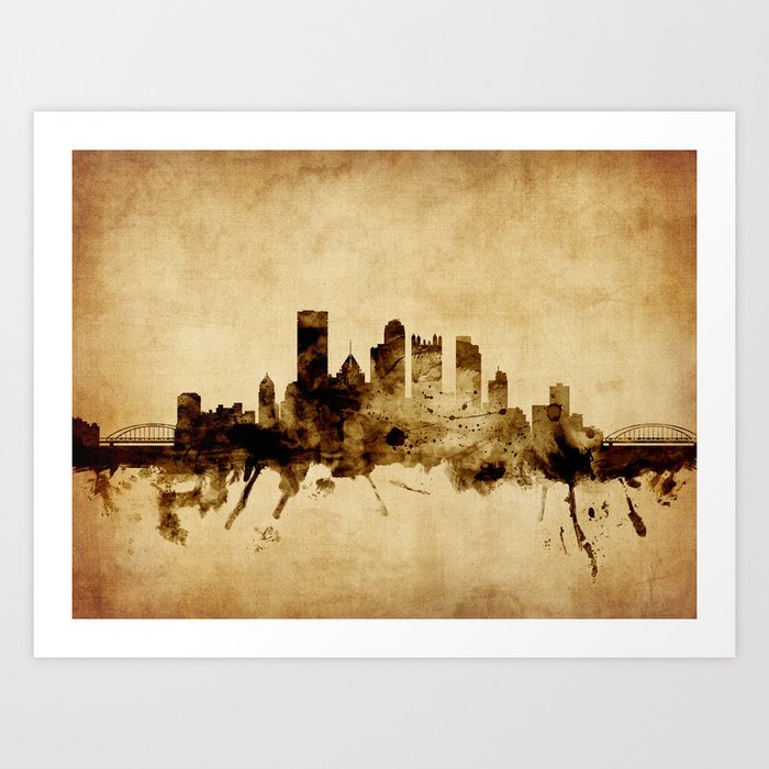 Pittsburgh Pennsylvania Skyline Art Print