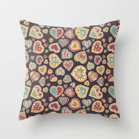 I Heart Doodling Throw Pillow