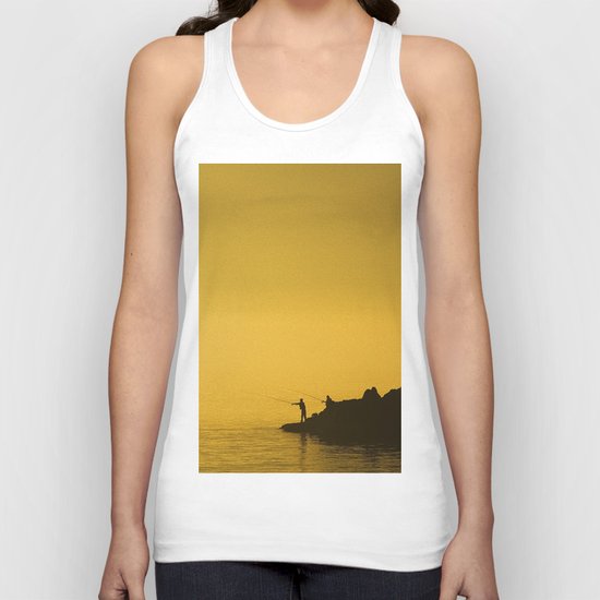 Paint Pêcheur sun yellow Unisex Tank Top
