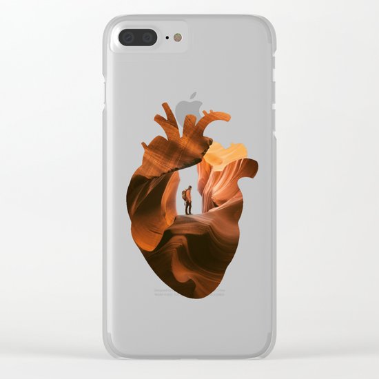 Heart Explorer Clear iPhone Case