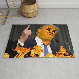 orange face Rug | Political, Lit, Pretty, Graphicdesign, Dope, Maga, Fun, Fire, Wow, Heat 