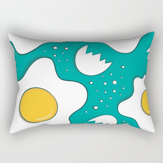 Fried Eggs Pattern Rectangular Pillow