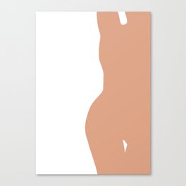 Nude silhouette figure - Nude pink 001 Canvas Print