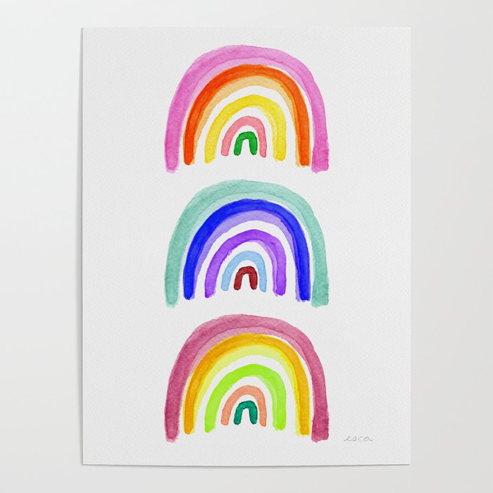 Colorful Rainbows  Poster