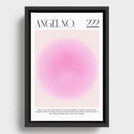 Angel Number 222 Gradient Pink Framed Canvas