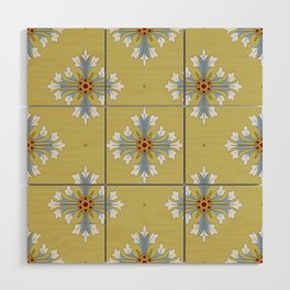 Seamless geometrical floral pattern with beautiful vintage mandalas.  Wood Wall Art