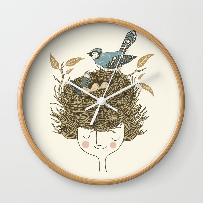 Bird Hair Day Wall Clock
