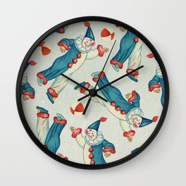 Christopher the Clown Wall Clock | Magic, Coolclown, Oil, Digital, Jugglingballs, Watercolor, Graphicdesign, Ink, Circus, Funny 