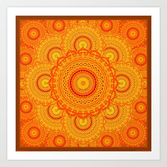 omulyána dancing gallery mandala Art Print