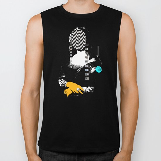 Mona Lisa StreetPopArt Biker Tank