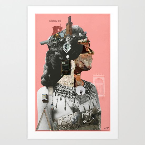 Crazy Woman - Della Mona Rosa Art Print