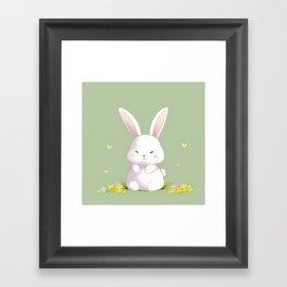 Cute bunny Framed Art Print