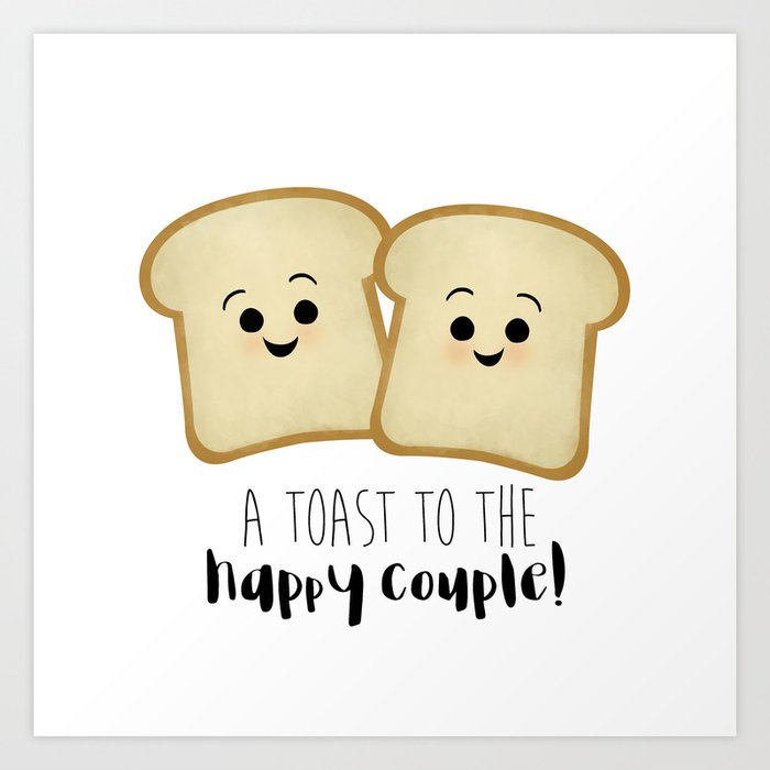 A Toast To The Happy Couple! Art Print