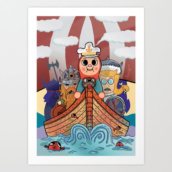 My dangerous Friends. (Vikings) Art Print