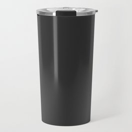 Jet Black Solid Color Popular Hues Patternless Shades of Black Collection Hex #343434 Travel Mug