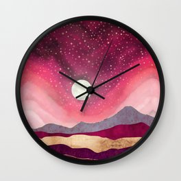 Scarlet Night Wall Clock
