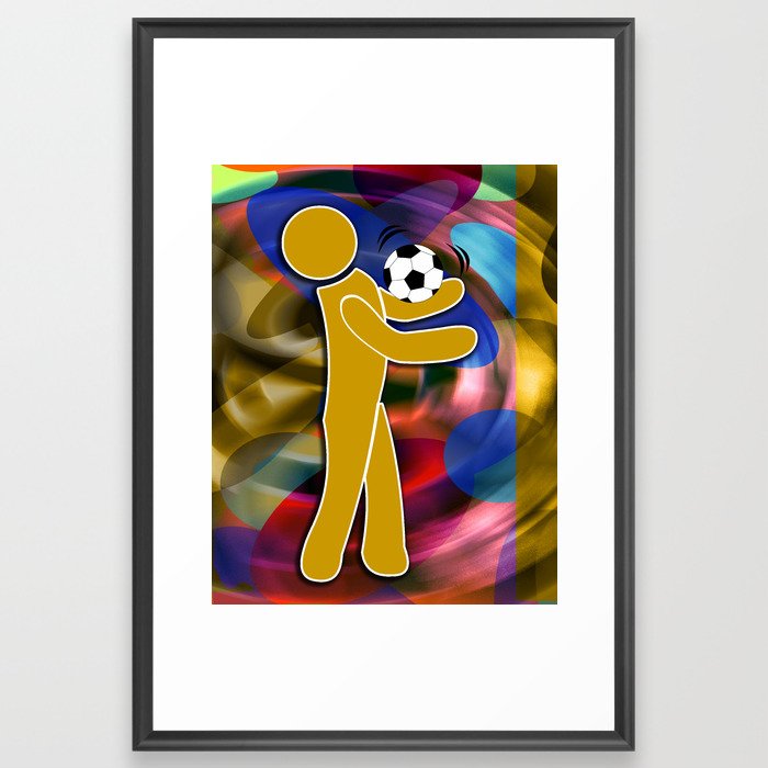 Soccer Chest Control Icon Framed Art Print