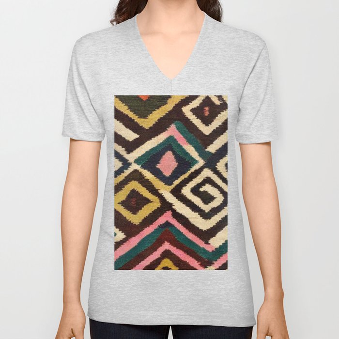 Kilim Classic Multi-Colored V Neck T Shirt