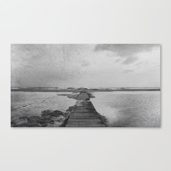 Storm in the beach Canvas Print
