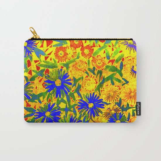 blue flowers by a sunny day Carry-All Pouch