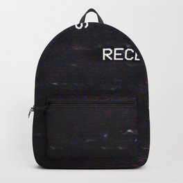 RECESSION Backpack | Financial, Television, Business, Recession, Screen, Text, Glitch, Glitches, Depression, Downturn 