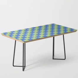Green and Blue Checkerboard Coffee Table