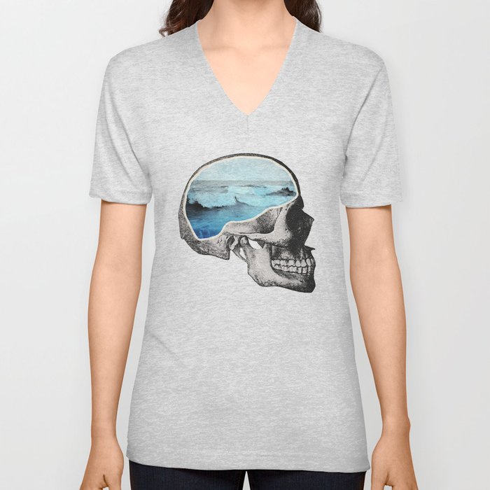 Brain Waves V Neck T Shirt