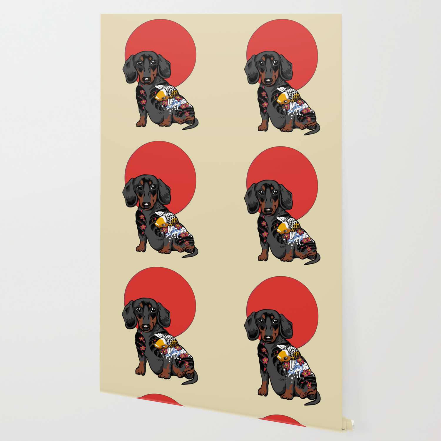 Yakuza Dachshund Wallpaper By Huebucket Society6