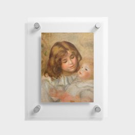 Little Girl with her Doll by Pierre-Auguste Renoir Floating Acrylic Print