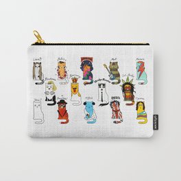 Music Cats. Rock, pop, reggae, rock-n-roll, punk, gothic. Carry-All Pouch